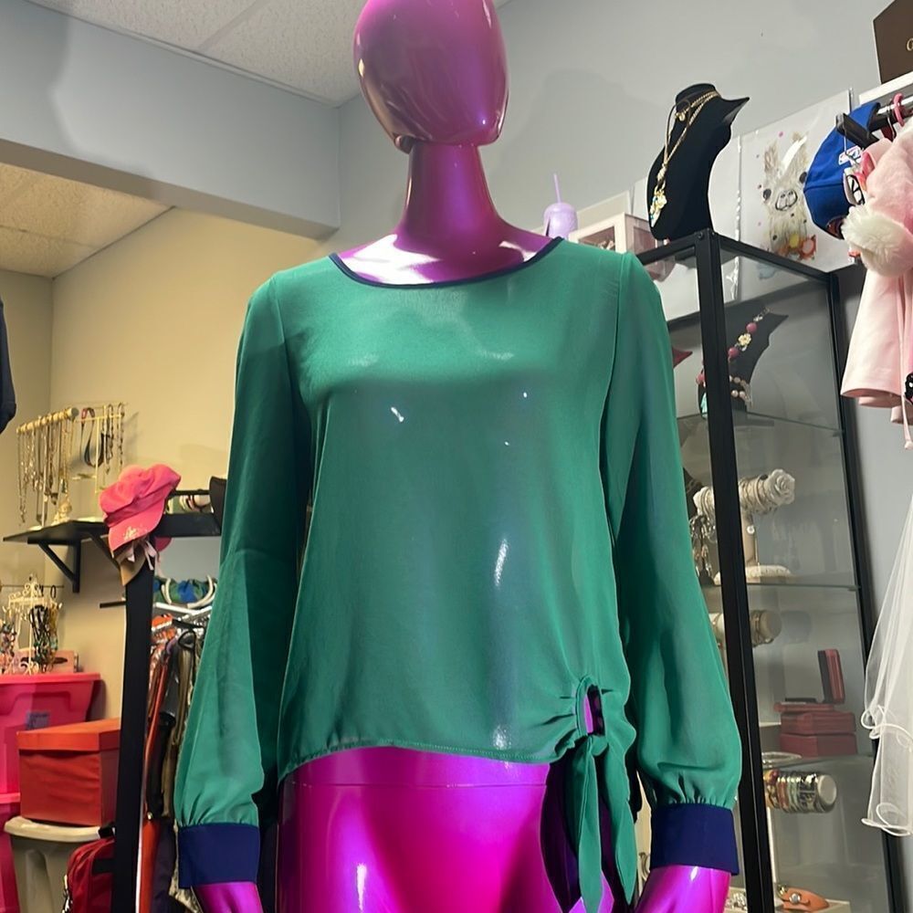 Faisca sheer open back long sleeve top